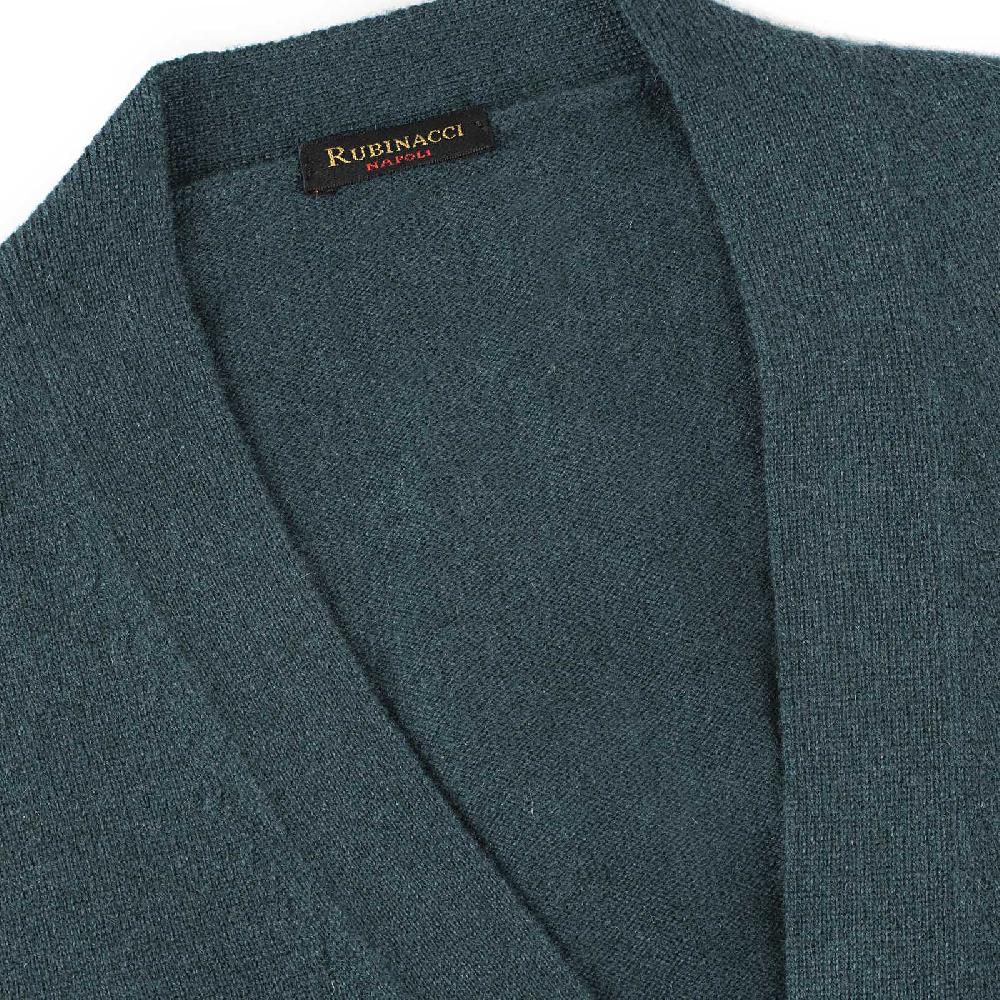 Rubinacci Gilet in cashmere verde Italia