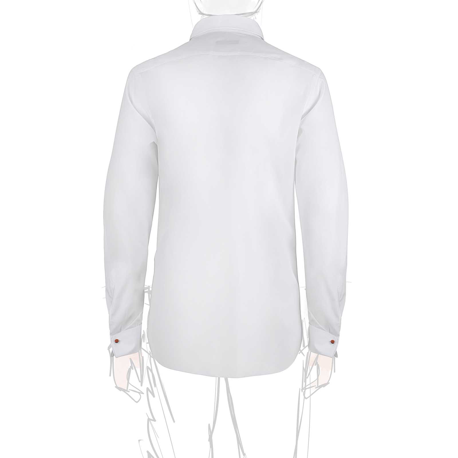 Rubinacci Camicia da smoking in cotone bianca con plisse' Vendita