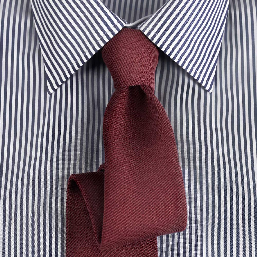 Rubinacci Camicia in cotone rigato bianco e blu Soddisfazione Garantita