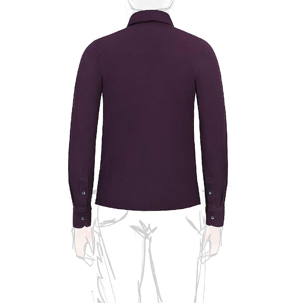 Rubinacci Camicia in piquet vino Consegna Veloce