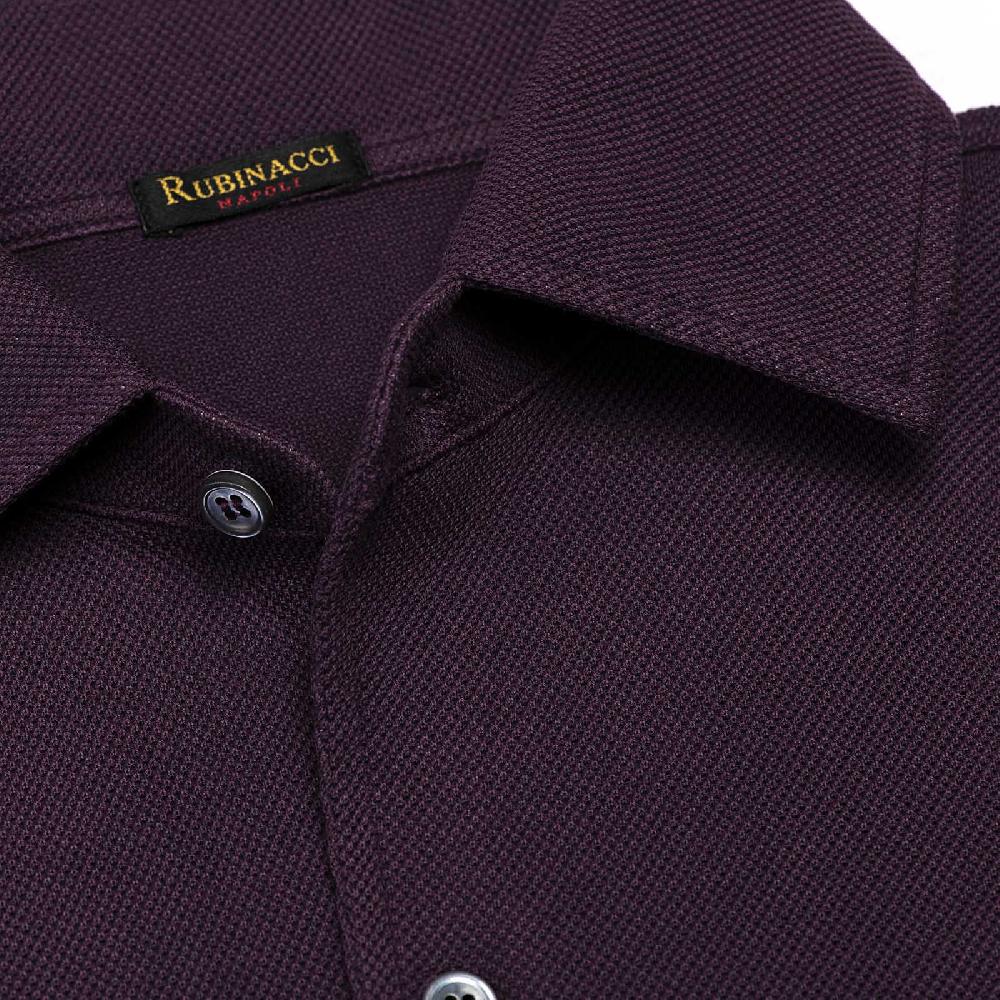 Rubinacci Camicia in piquet vino Consegna Veloce