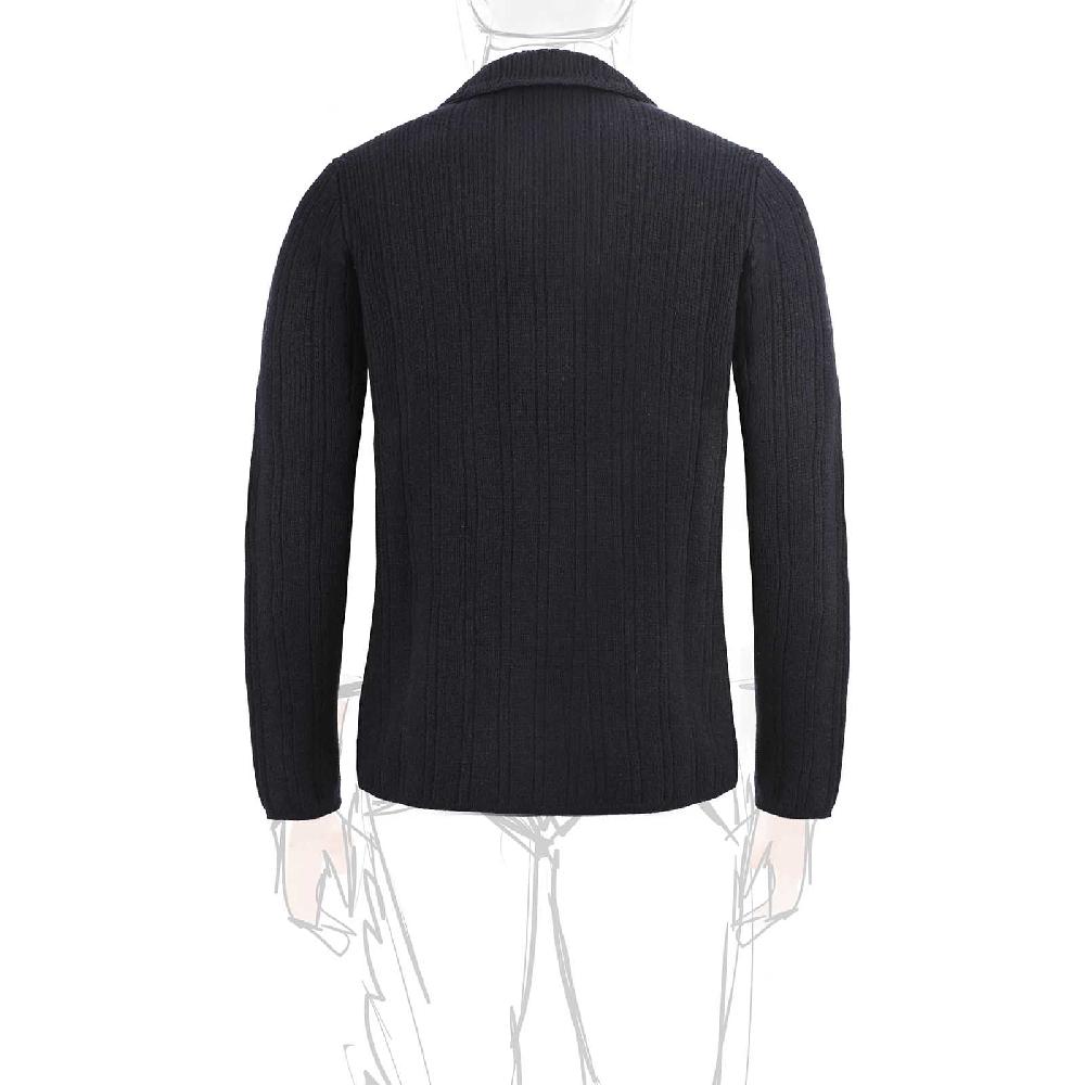 Rubinacci Cardigan doppio petto cashmere blu Shopping Online