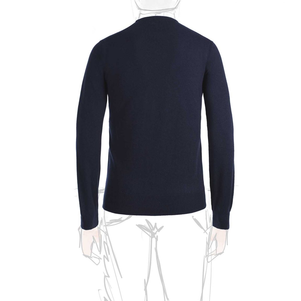Rubinacci Girocollo in cashmere blu Prezzo Ridotto