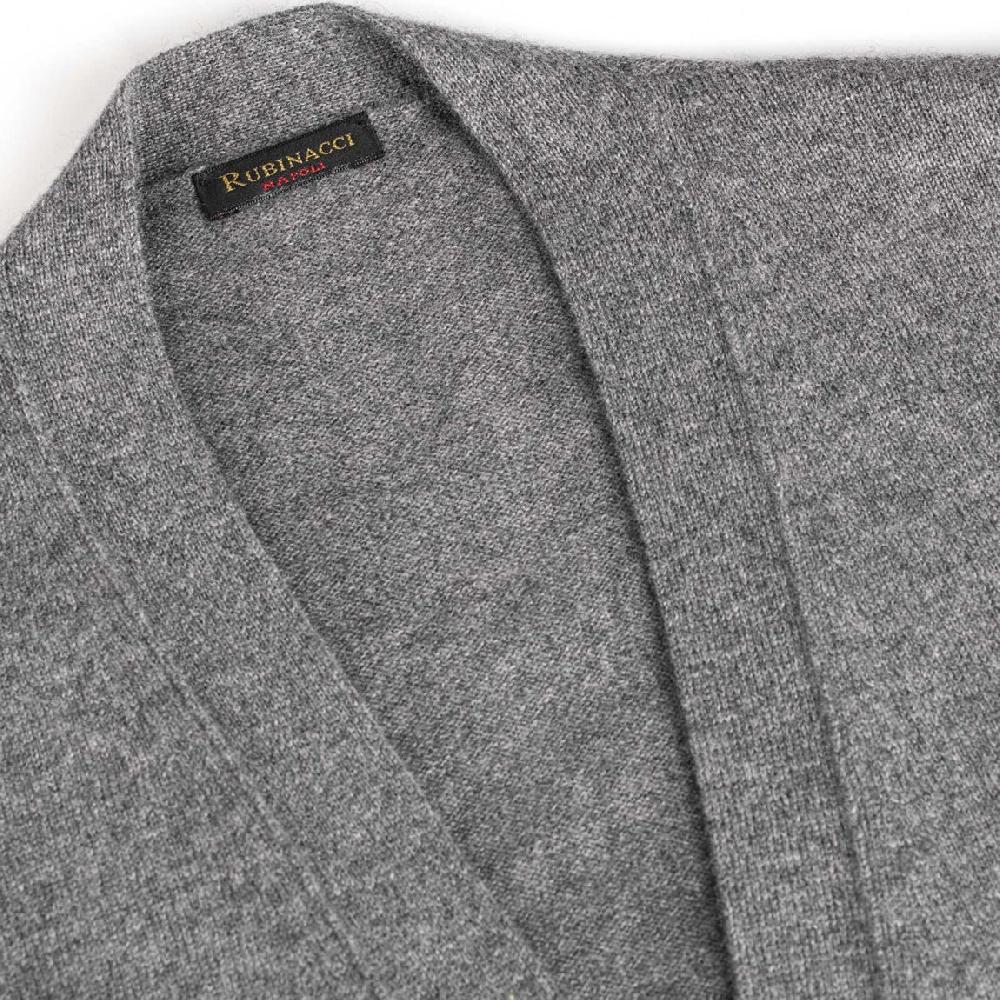 Rubinacci Gilet in cashmere grigio Sottocosto