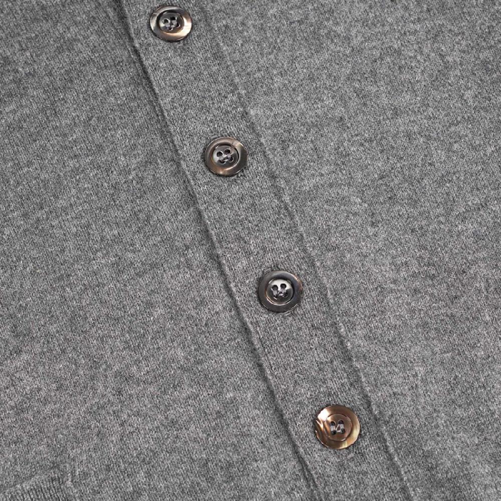 Rubinacci Gilet in cashmere grigio Sottocosto