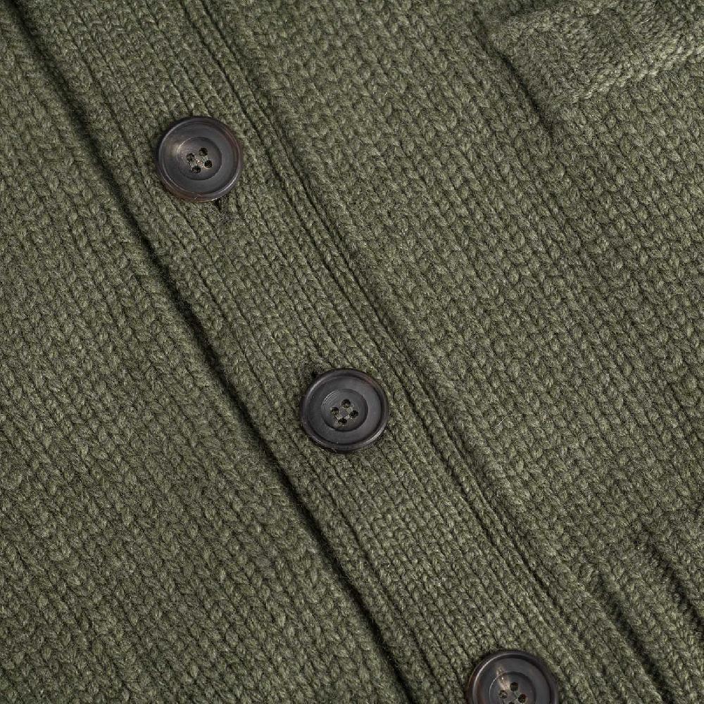 Rubinacci Cardigan cashmere verde oliva Presa