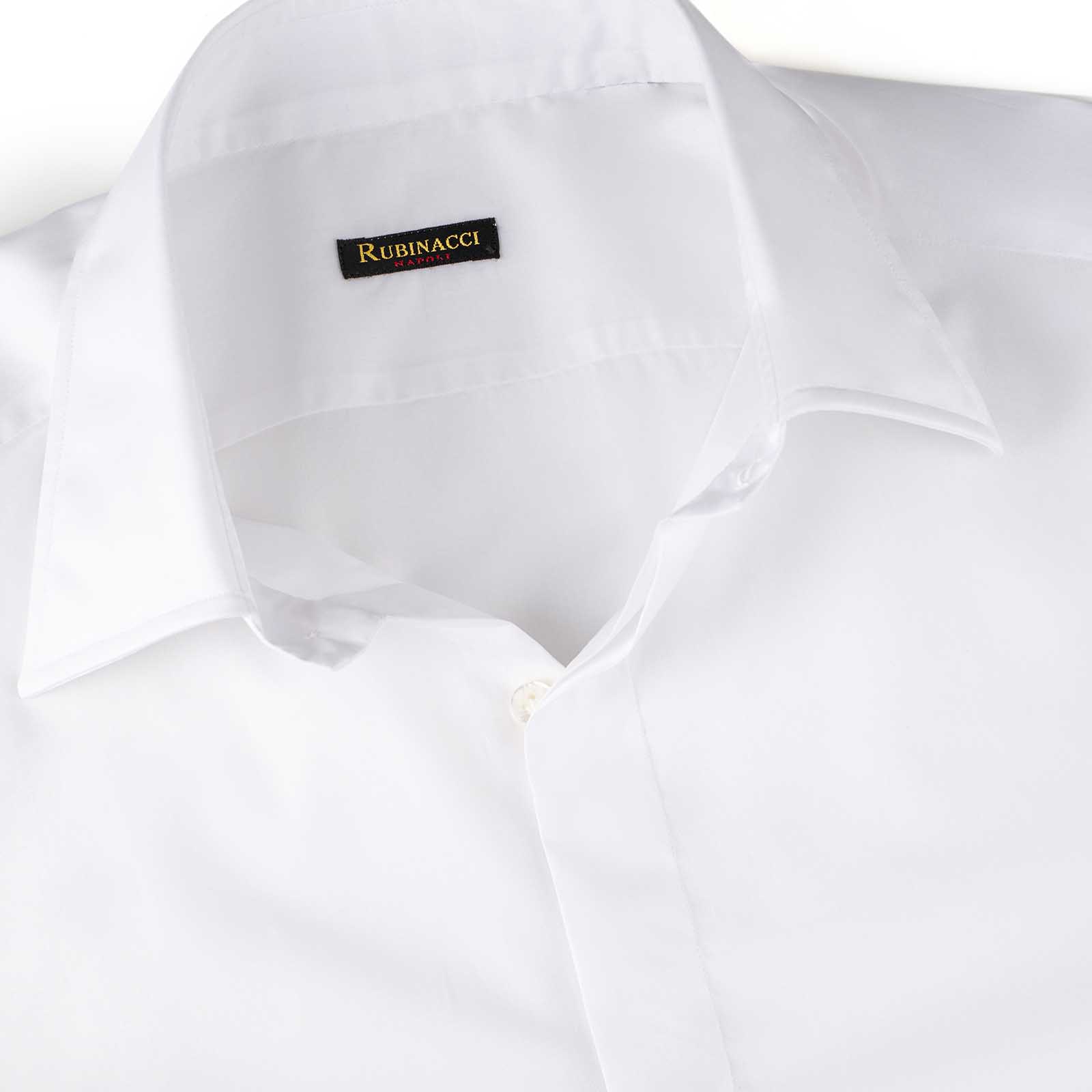 Rubinacci Camicia in cotone bianca polsi gemelli Economico