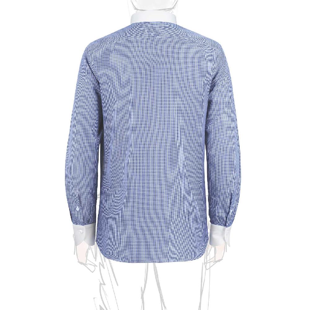 Rubinacci Camicia con collo bianco quadretto blu Hotsell