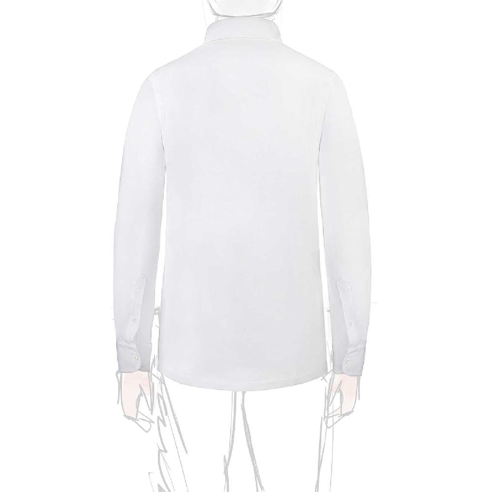 Rubinacci Camicia in piquet bianca In Saldo