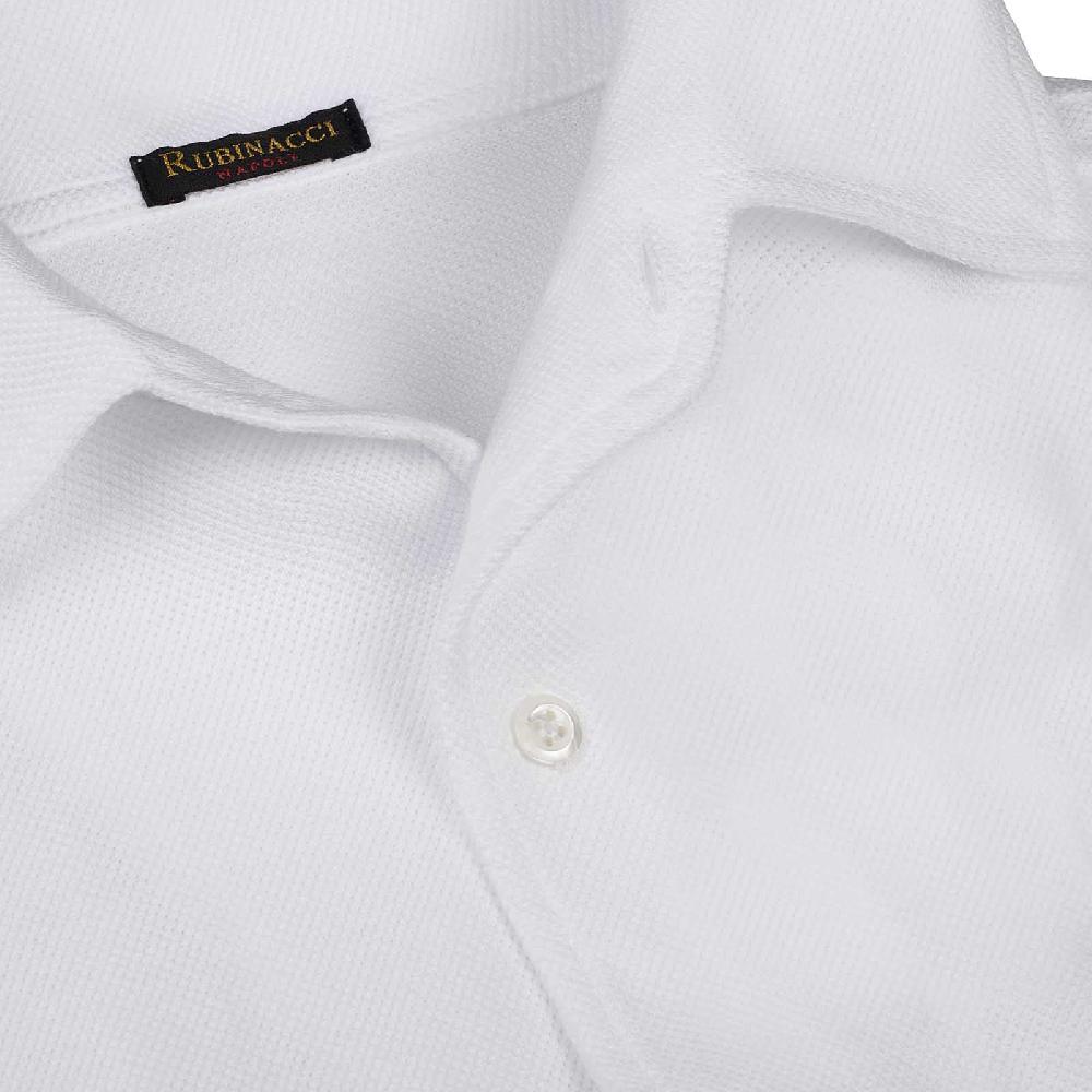Rubinacci Camicia in piquet bianca In Saldo