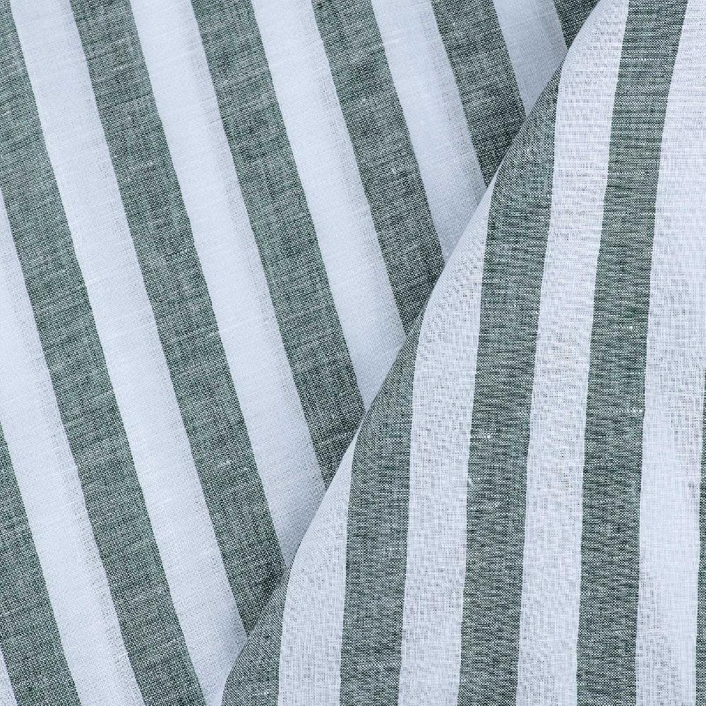Rubinacci Polo in lino rigato verde Moda