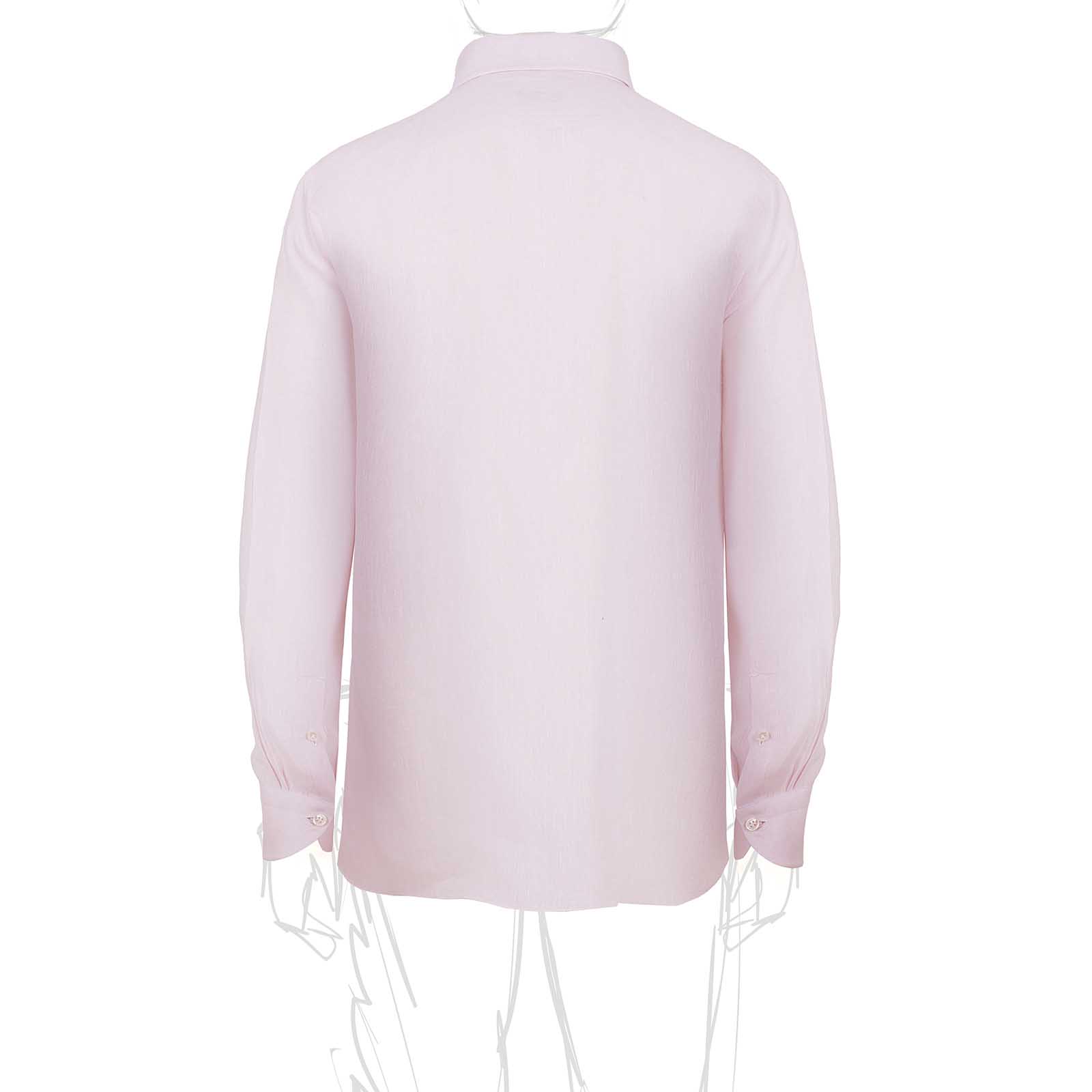 Rubinacci Camicia lino rosa Italia