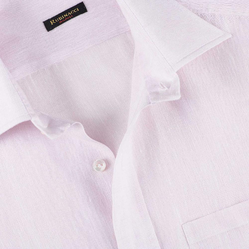 Rubinacci Camicia lino rosa Italia