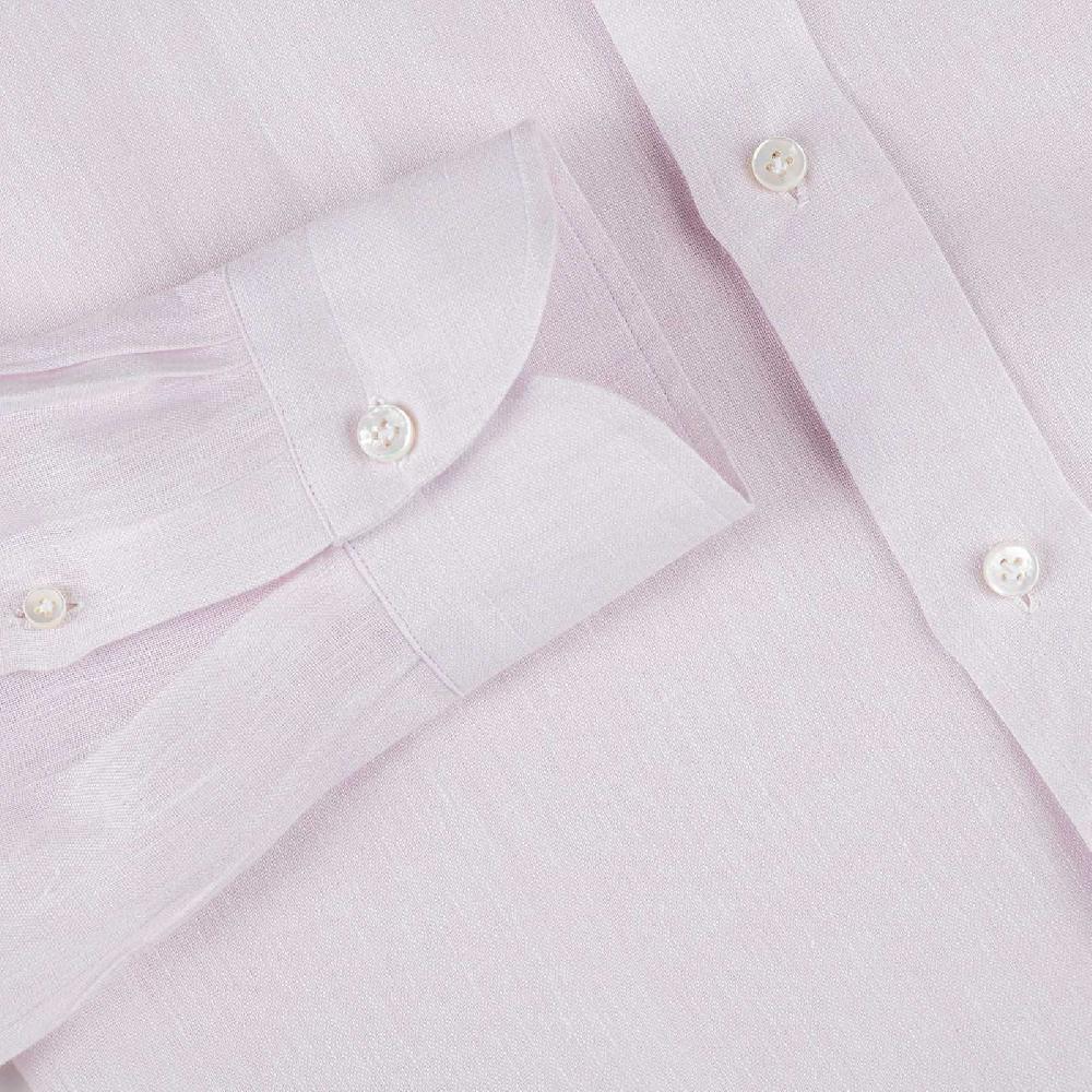 Rubinacci Camicia lino rosa Italia