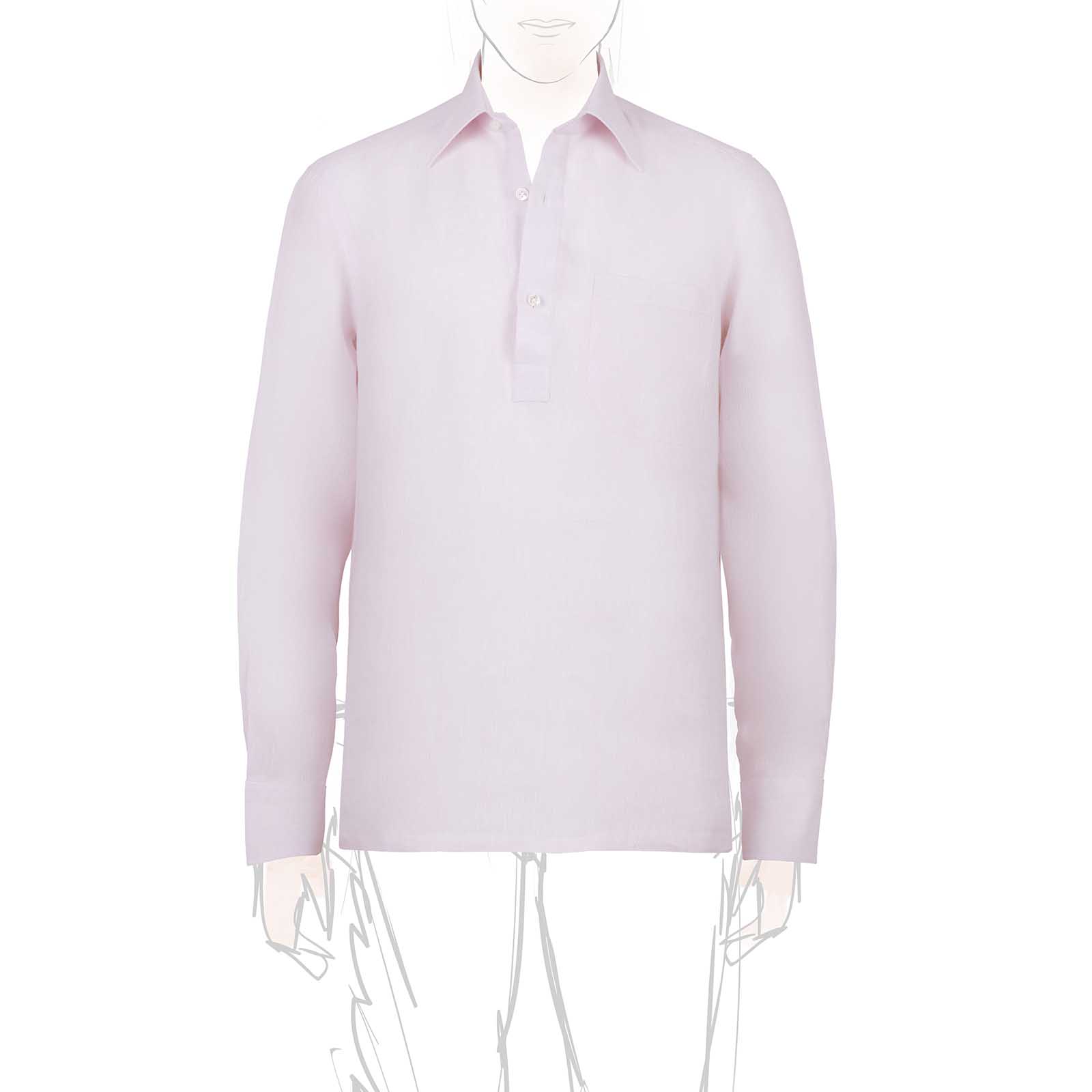 Rubinacci Polo in lino rosa