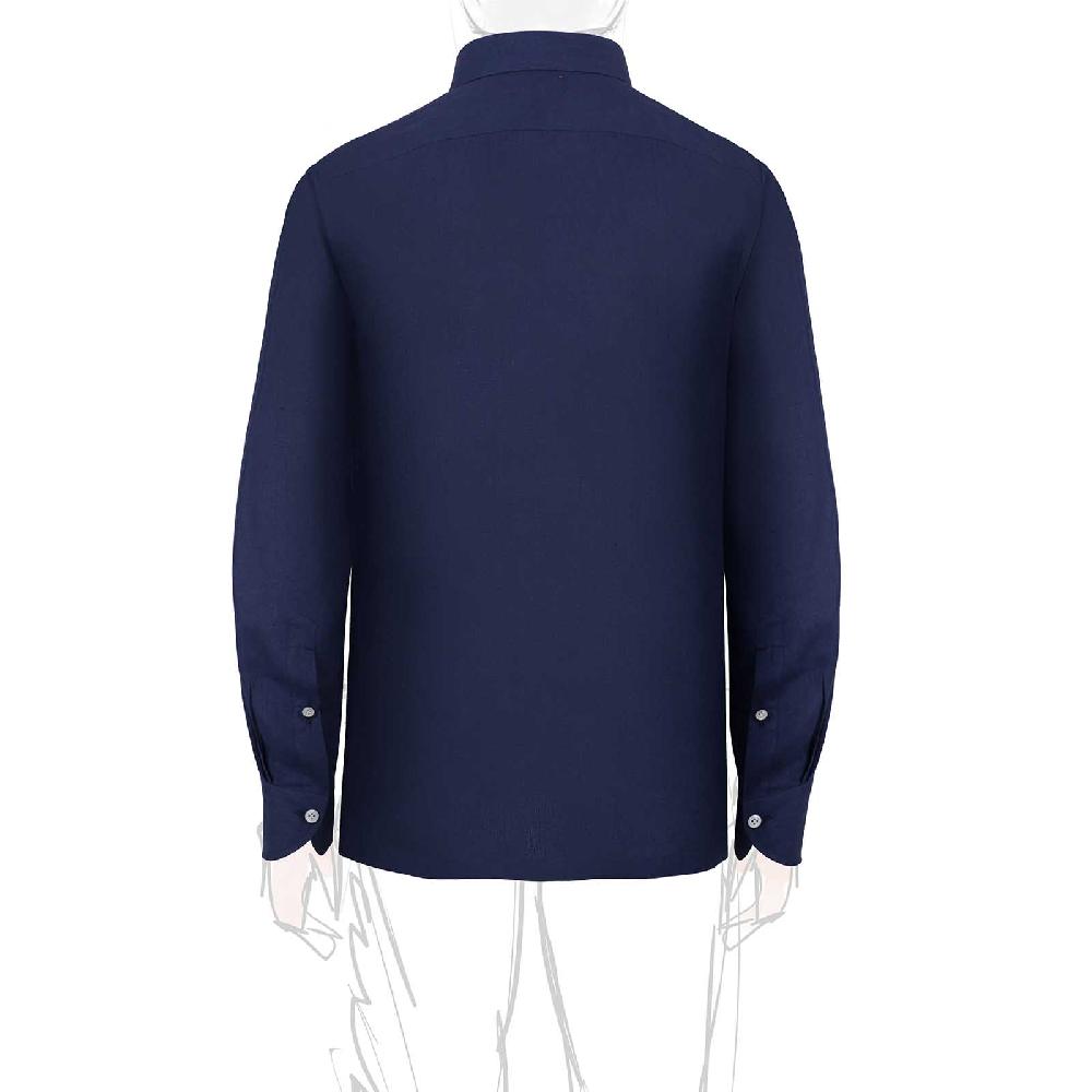 Rubinacci Polo in lino bluette Nuovo