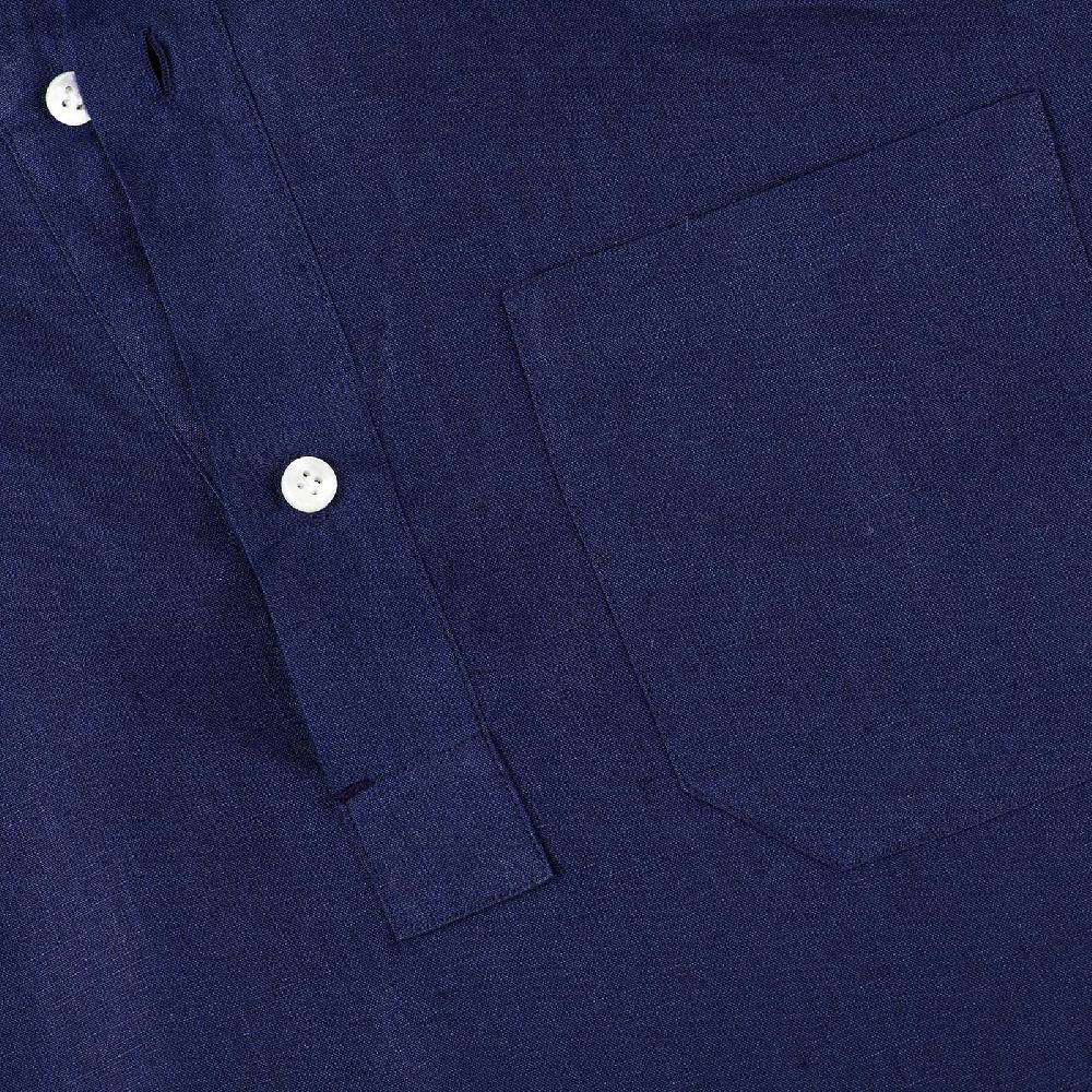 Rubinacci Polo in lino bluette Nuovo