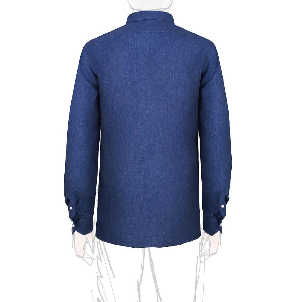 Rubinacci Camicia jeans in lino Qualità