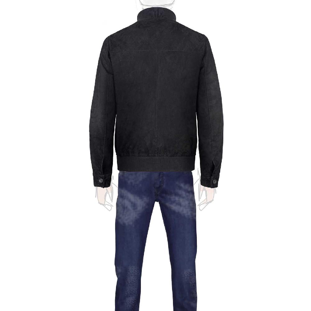 Rubinacci Bomber in camoscio nero Spedizione Gratuita