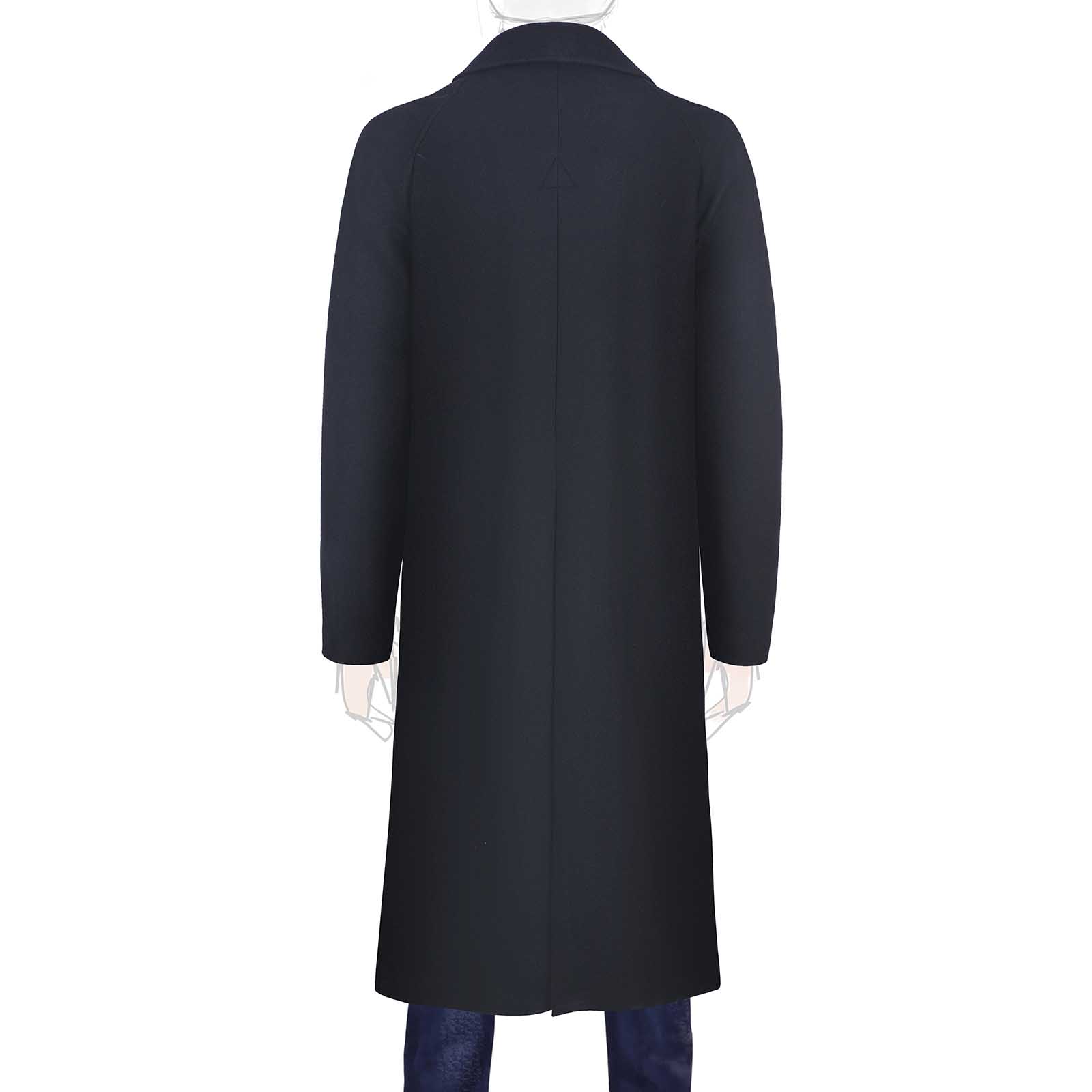 Rubinacci Cappotto raglan in lana skyfall blu Qualità Garantita