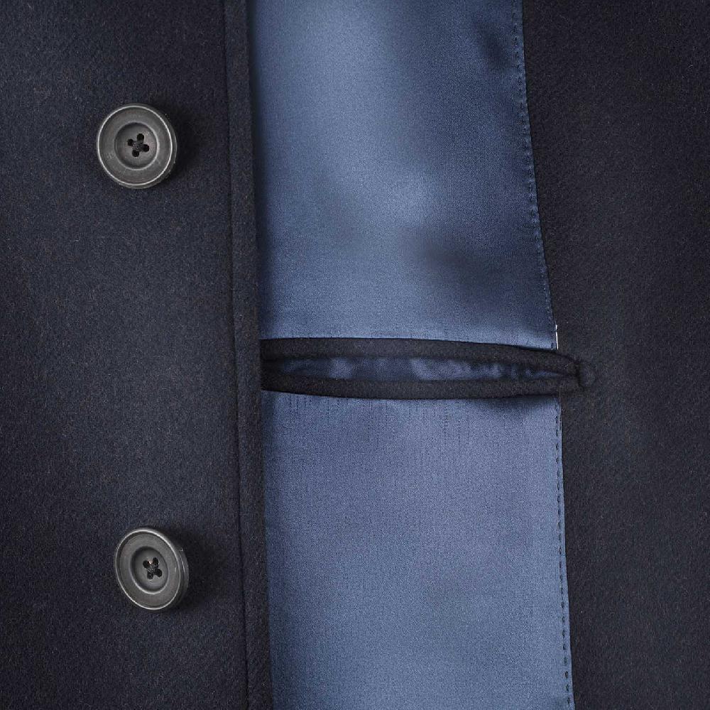 Rubinacci Cappotto raglan in lana skyfall blu Qualità Garantita
