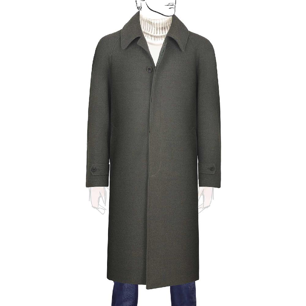 Rubinacci Cappotto raglan in lana skyfall verde