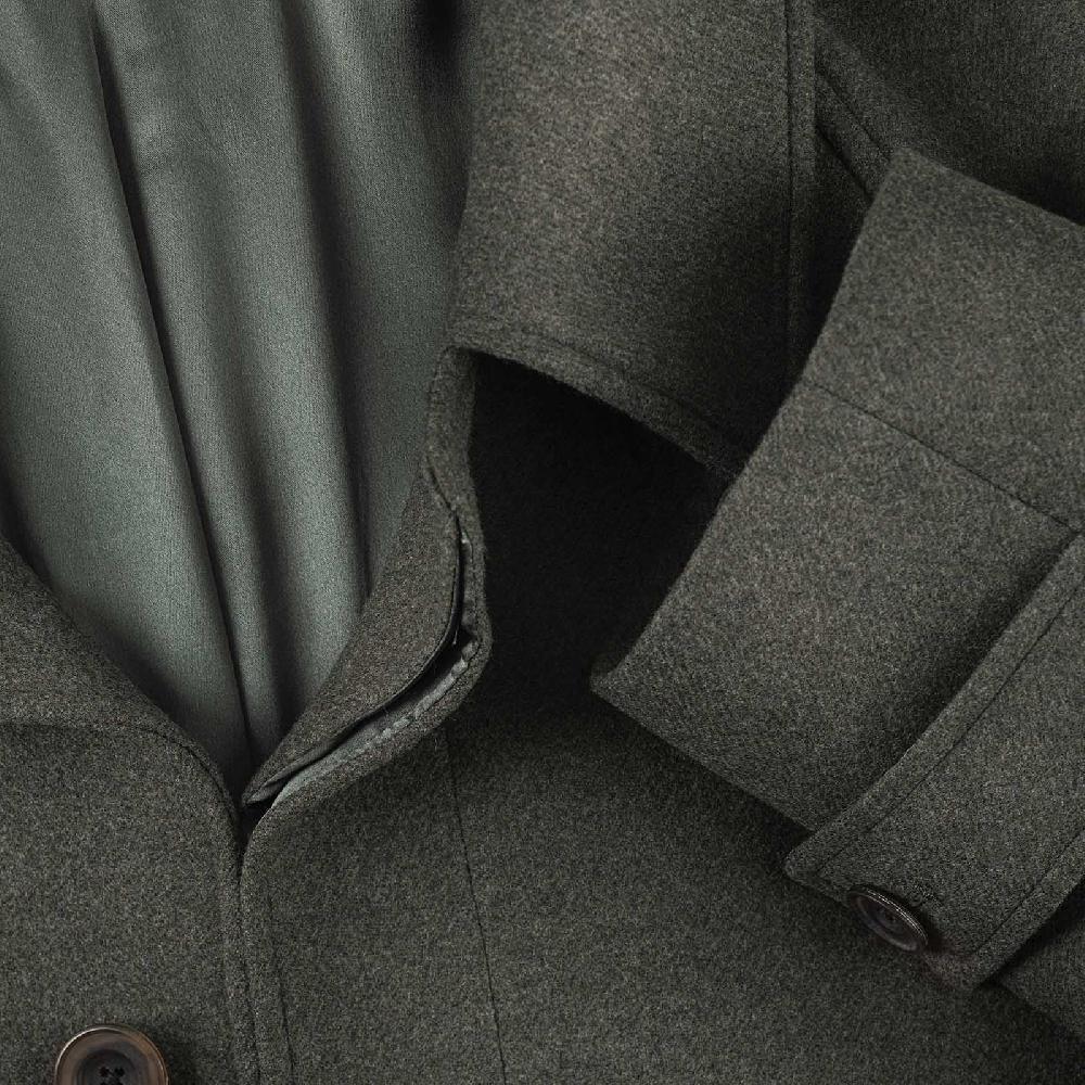 Rubinacci Cappotto raglan in lana skyfall verde Negozi Online