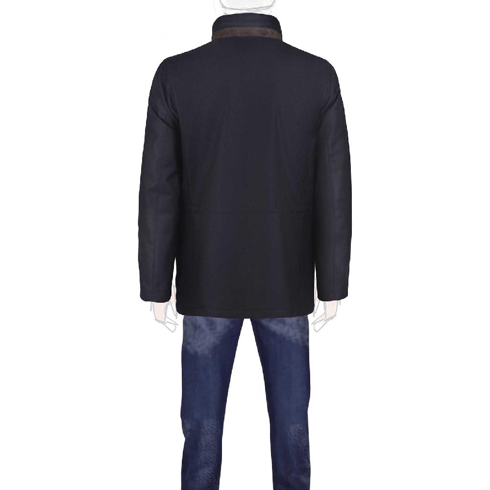 Rubinacci Giaccone in lana e cashmere blu Shopping Online