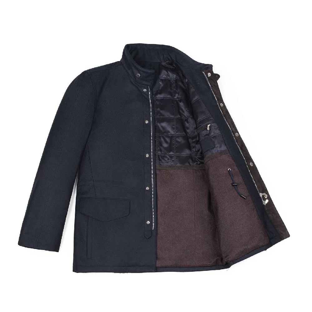 Rubinacci Giaccone in lana e cashmere blu Shopping Online