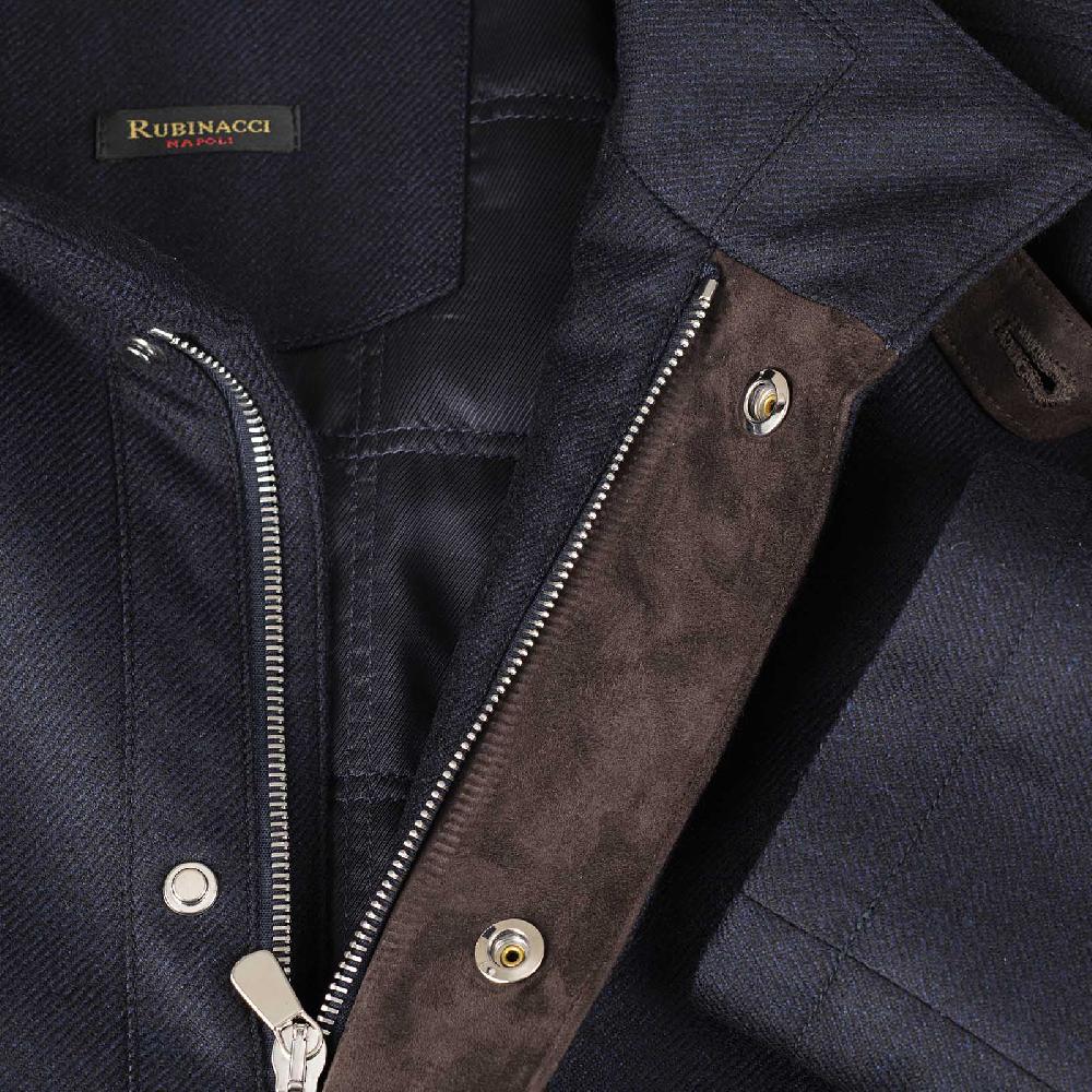 Rubinacci Giaccone in lana e cashmere blu Shopping Online