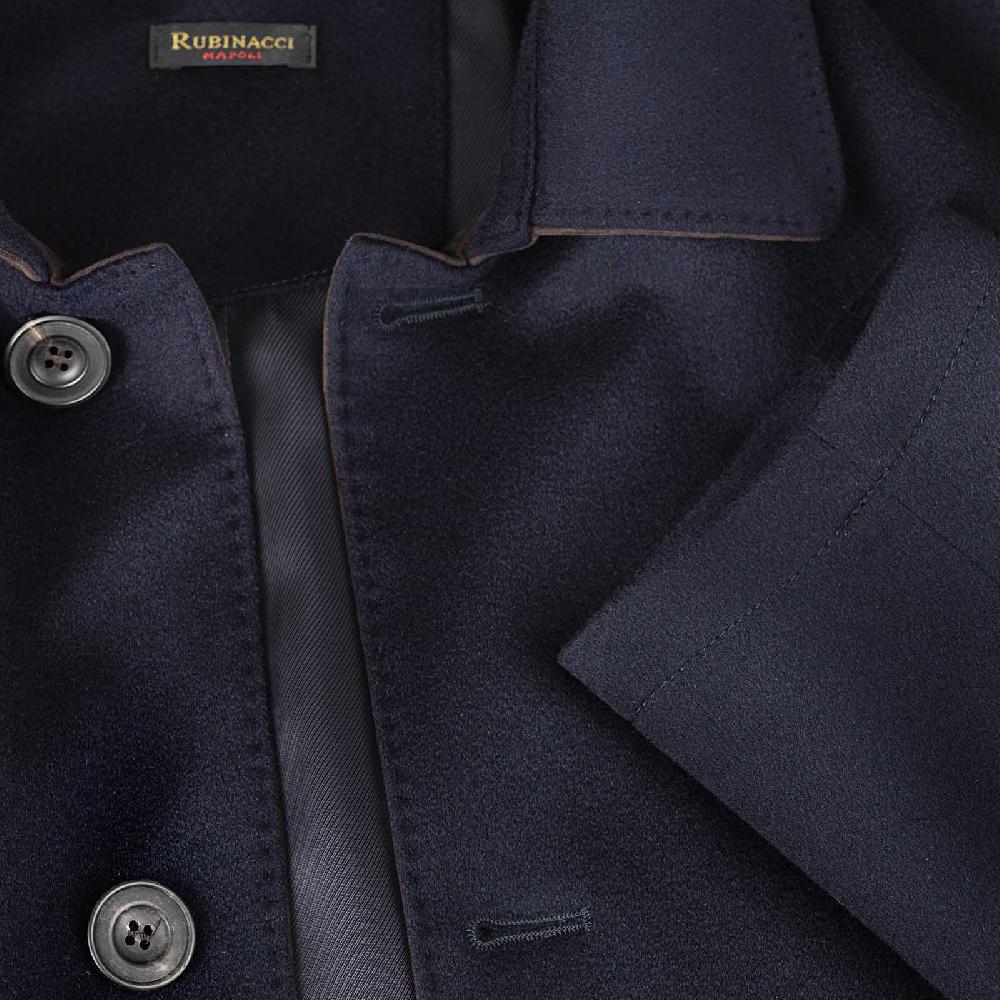 Rubinacci Giaccone in cashmere blu Affare Del Giorno