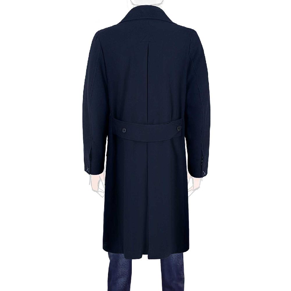 Rubinacci Cappotto Ulster in lana super 200's blu Convenienza