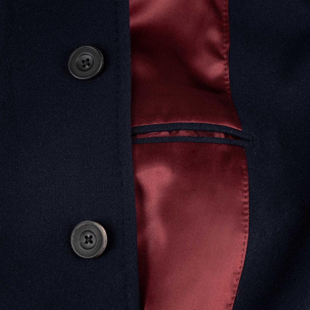 Rubinacci Cappotto Ulster in lana super 200's blu Convenienza