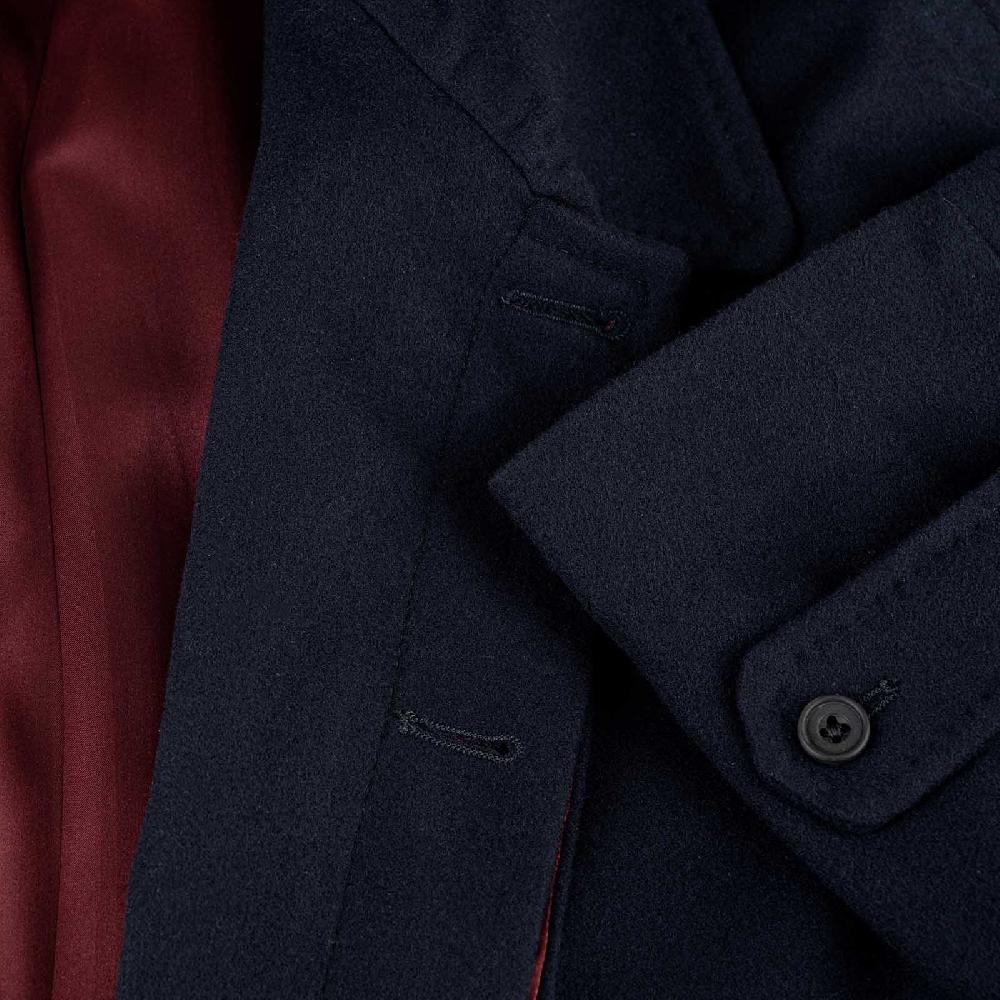 Rubinacci Cappotto raglan in lana super 200's blu Novità