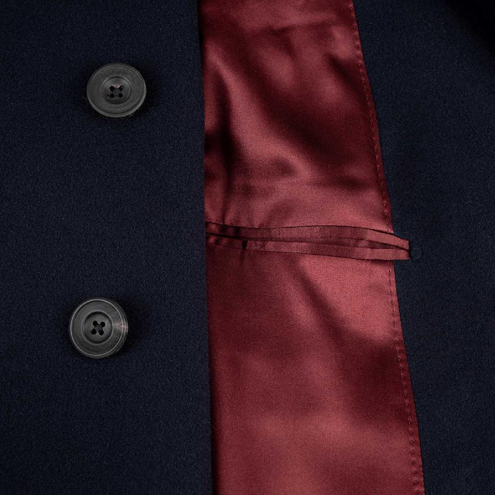 Rubinacci Cappotto raglan in lana super 200's blu Novità