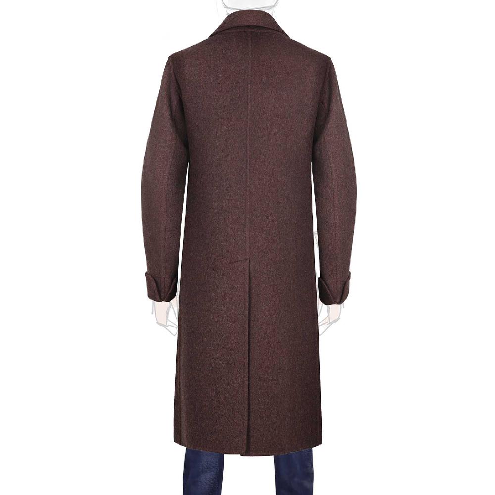 Rubinacci Cappotto doppio petto in cashmere bordeaux Limited Edition Presa