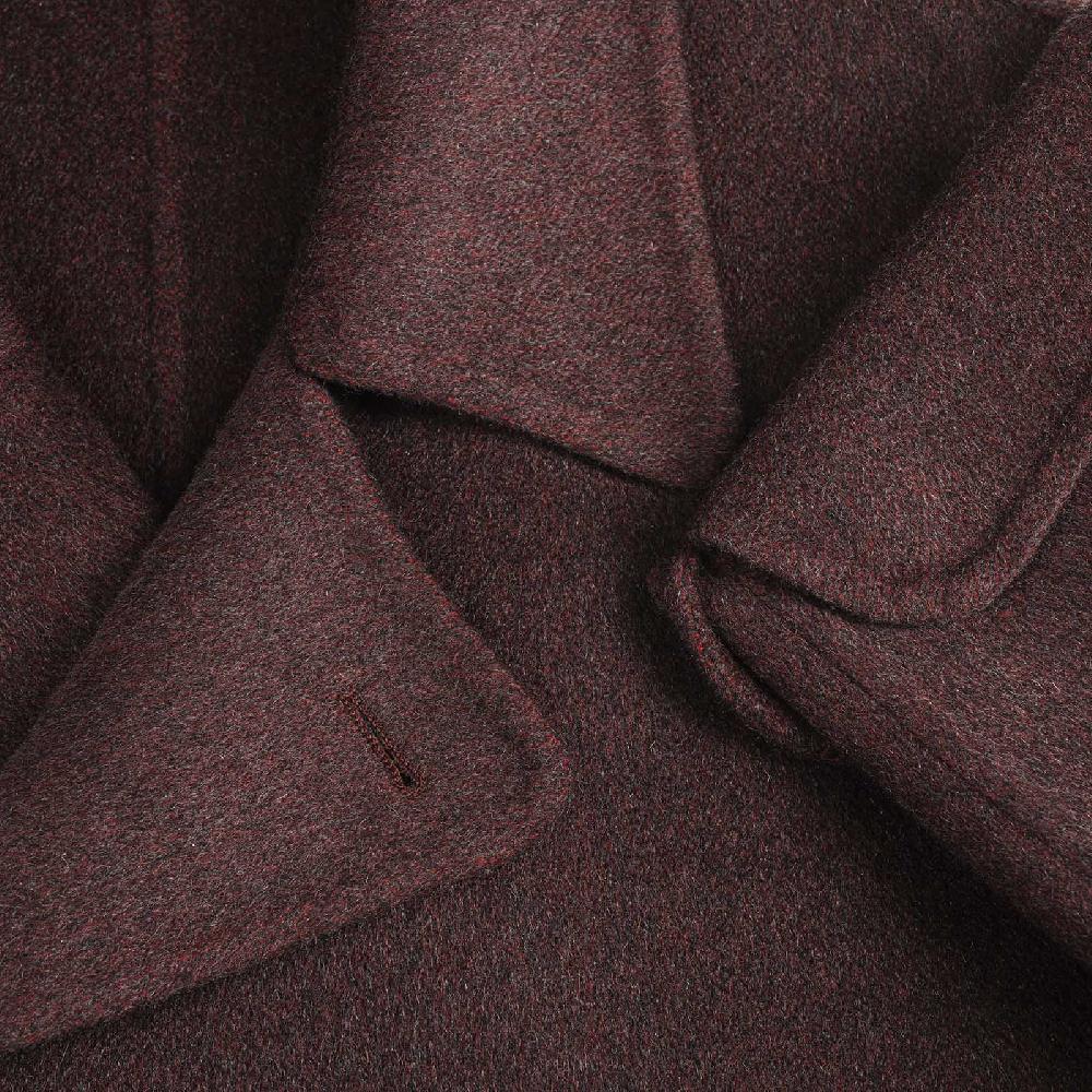Rubinacci Cappotto doppio petto in cashmere bordeaux Limited Edition Presa