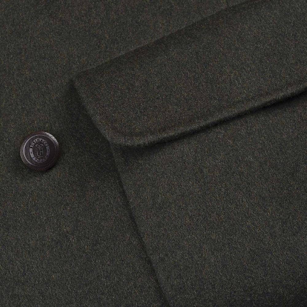 Rubinacci Cappotto doppio petto in cashmere verde Offerte giornaliere