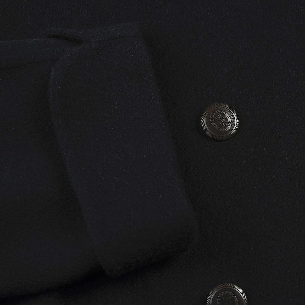 Rubinacci Cappotto doppio petto in cashmere blu Offerte speciali