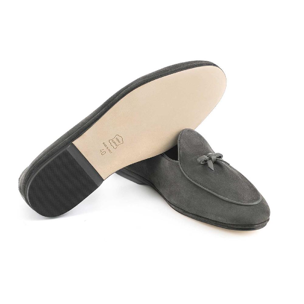 Rubinacci Marphy velour grigio Fino al 50% di sconto