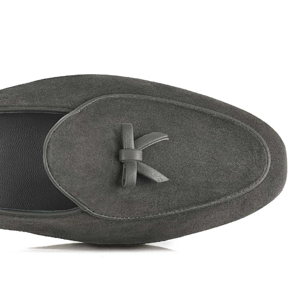 Rubinacci Marphy velour grigio Fino al 50% di sconto