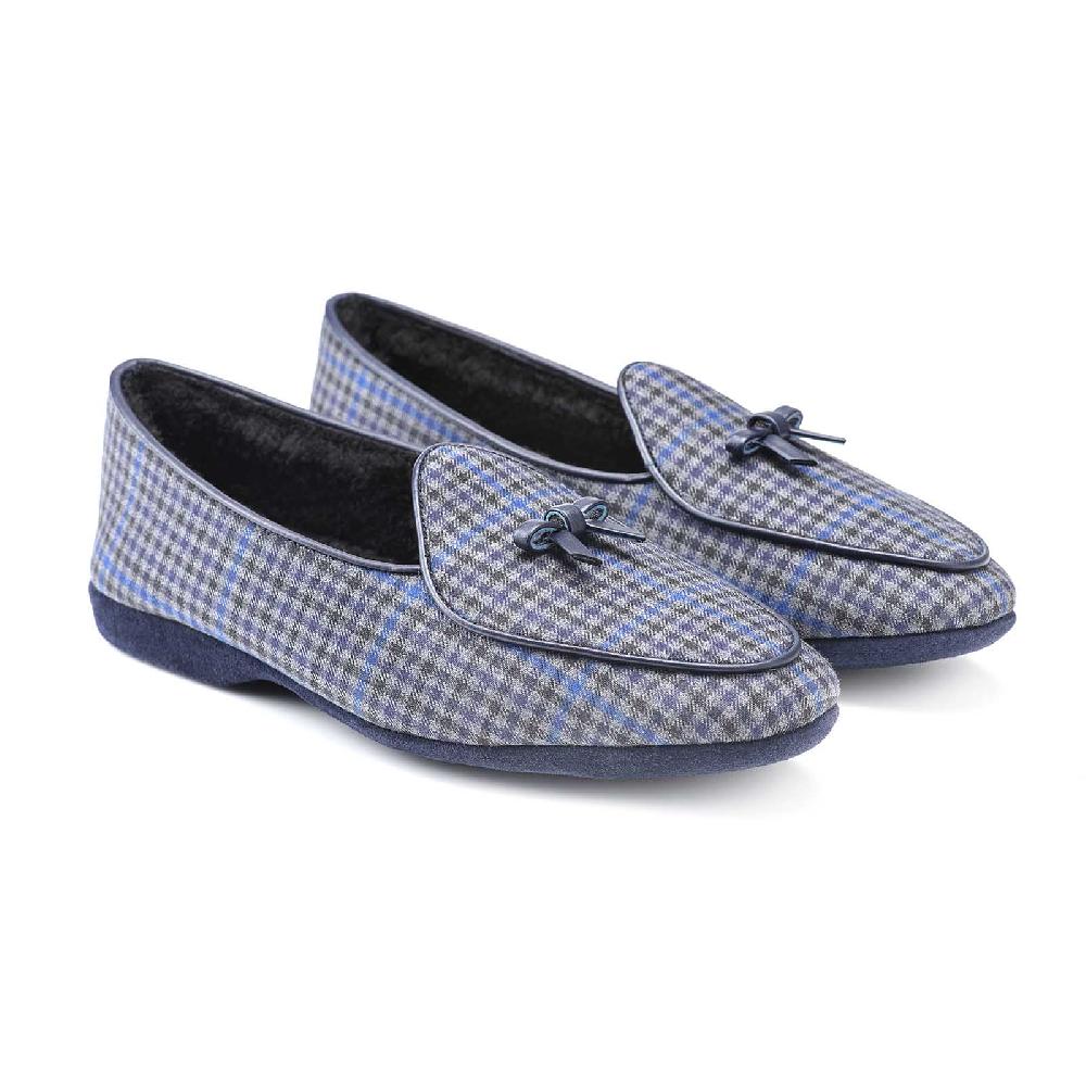 Rubinacci Vintage archive pantofola quadretti blu serie limitata