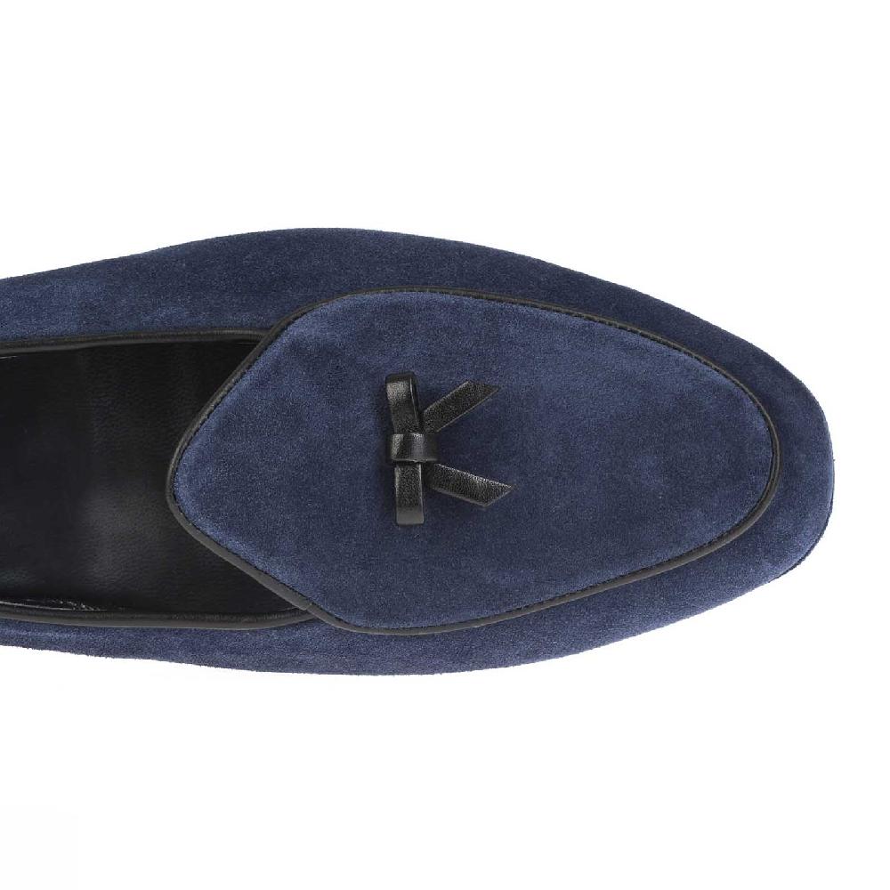 Rubinacci Marphy velour blu chiaro Esporta salva