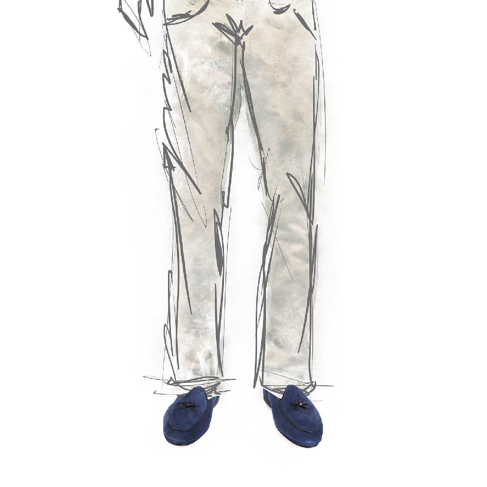 Rubinacci Marphy velour blu chiaro Esporta salva