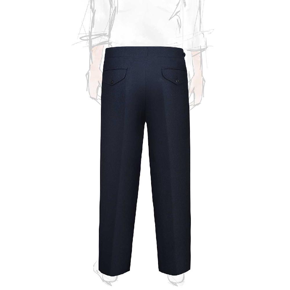 Rubinacci Pantalone genny in flanella blu Spedizione Gratuita