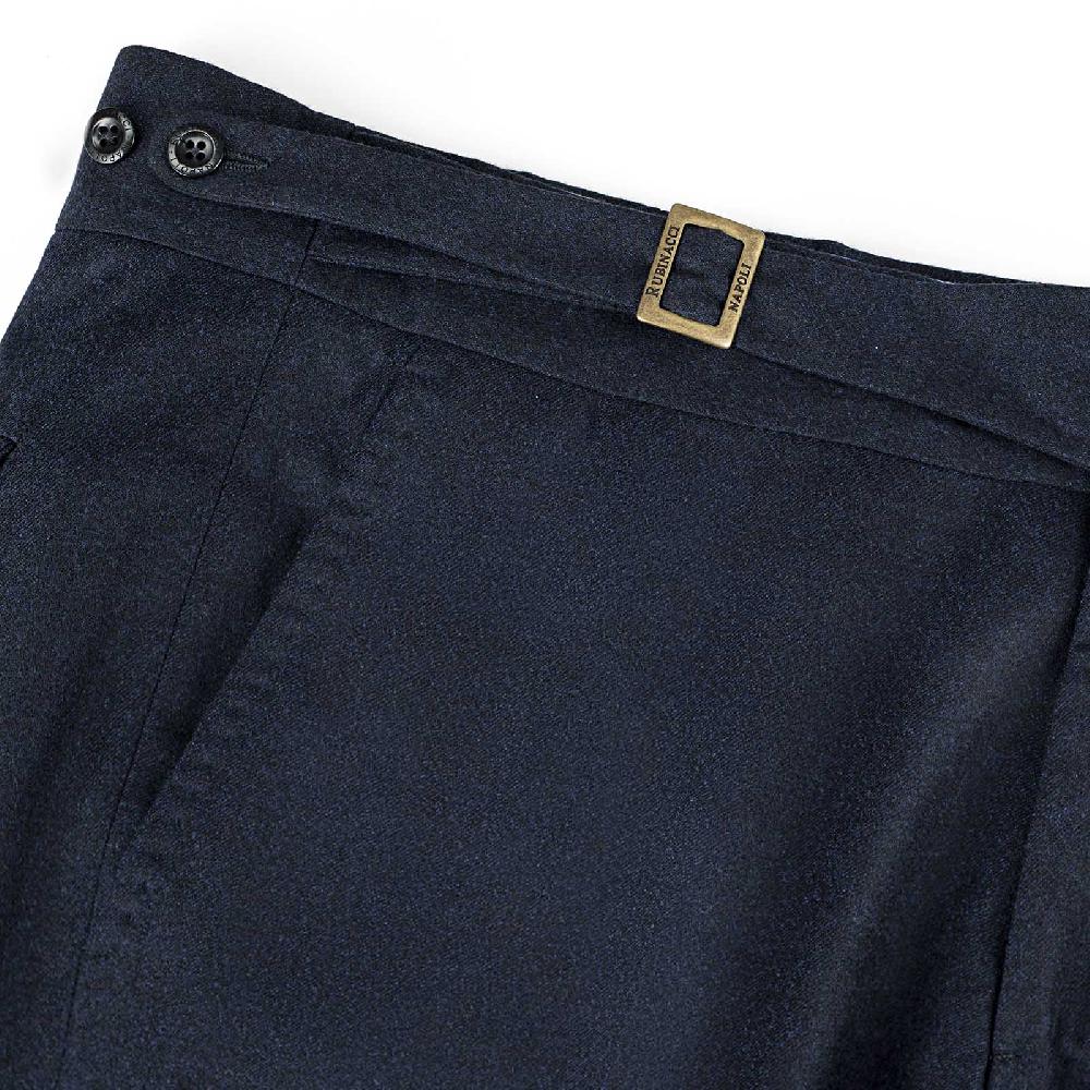 Rubinacci Pantalone genny in flanella blu Spedizione Gratuita