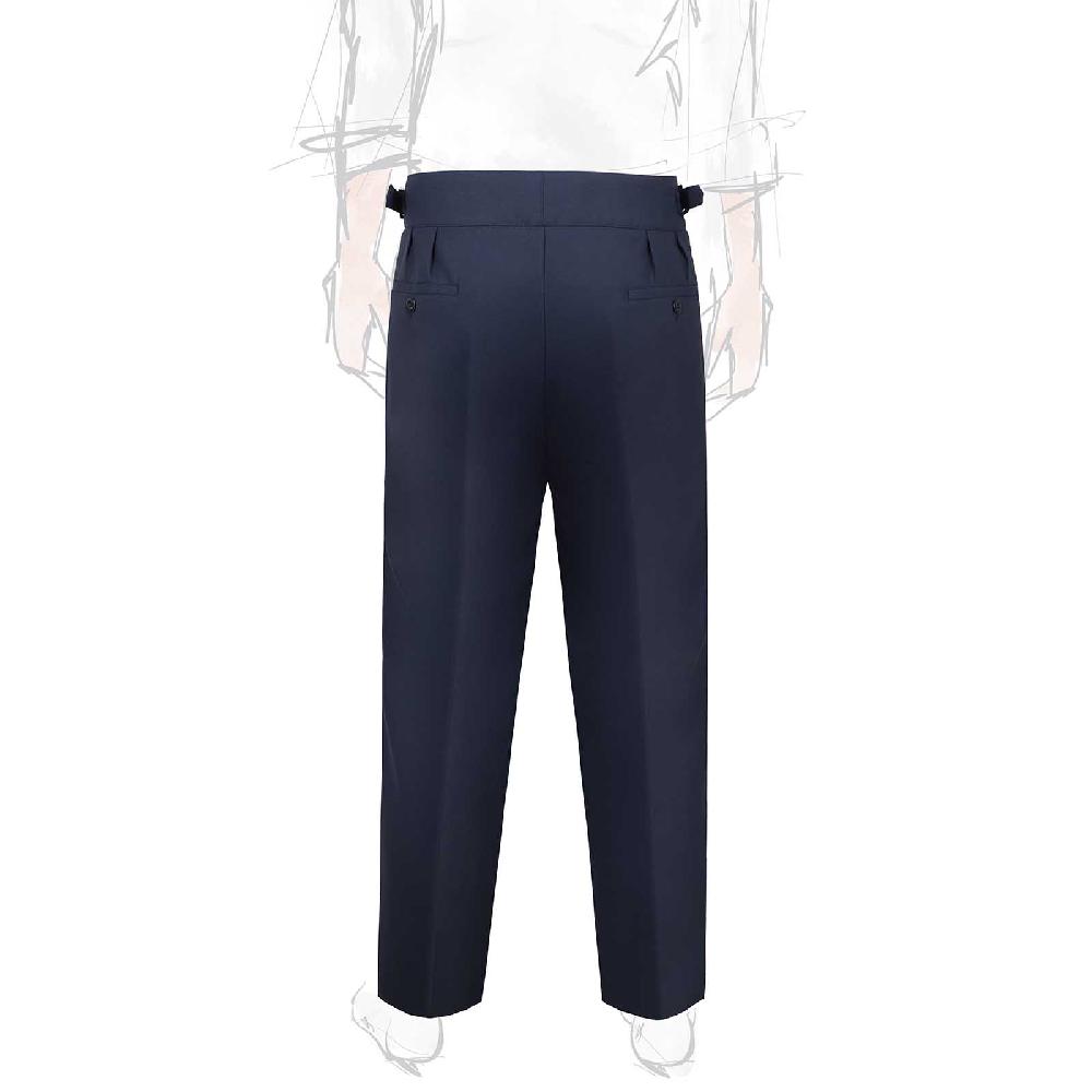 Rubinacci Pantalone manny in hopsack blu Pezzi Unici