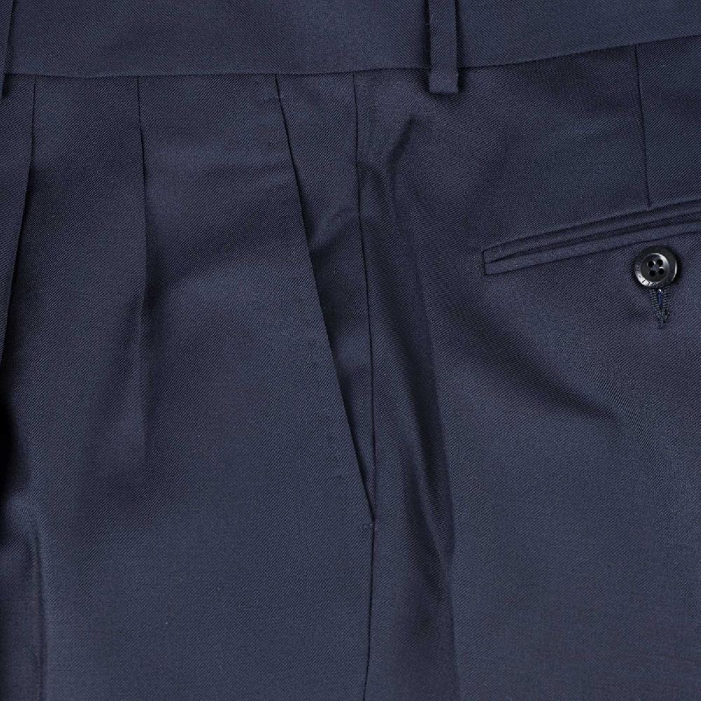 Rubinacci Pantalone 2 pinces in tasmania blu Negozi Online