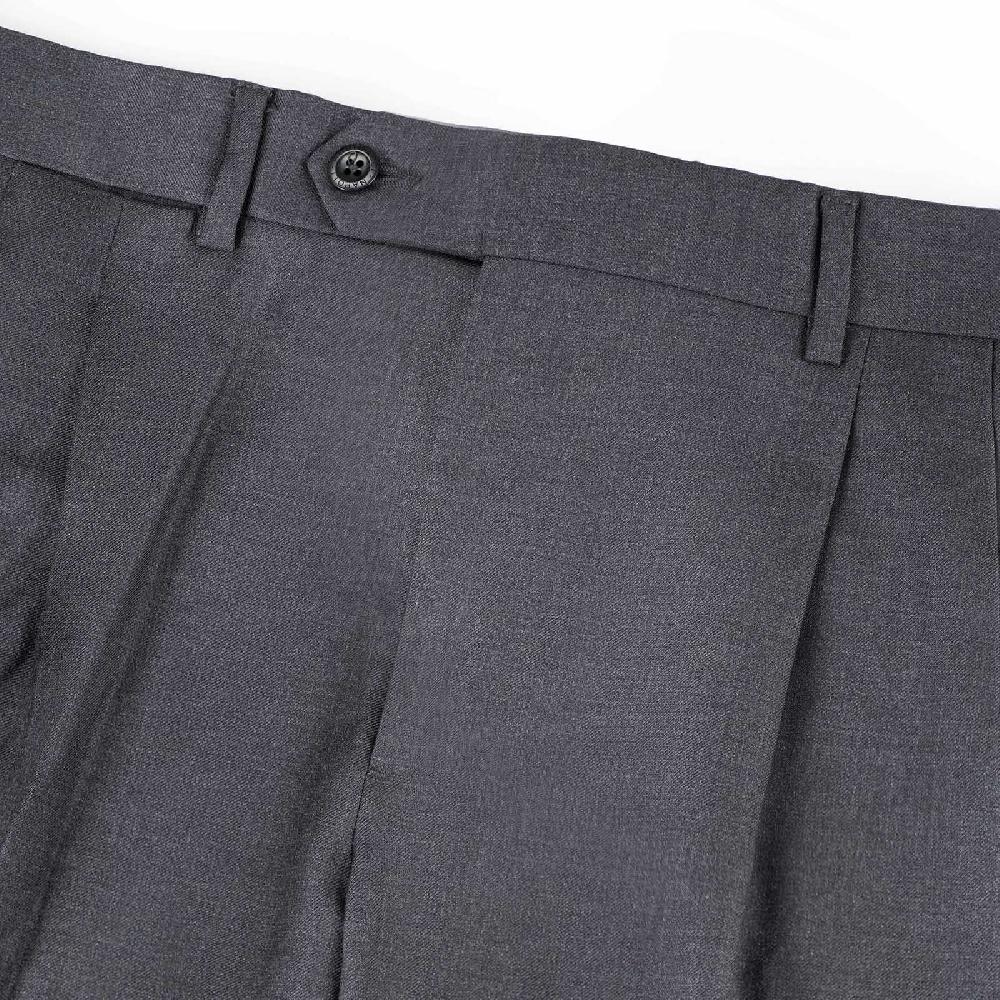 Rubinacci Pantalone 2 pinces in tasmania grigio scuro Fino Al -60%