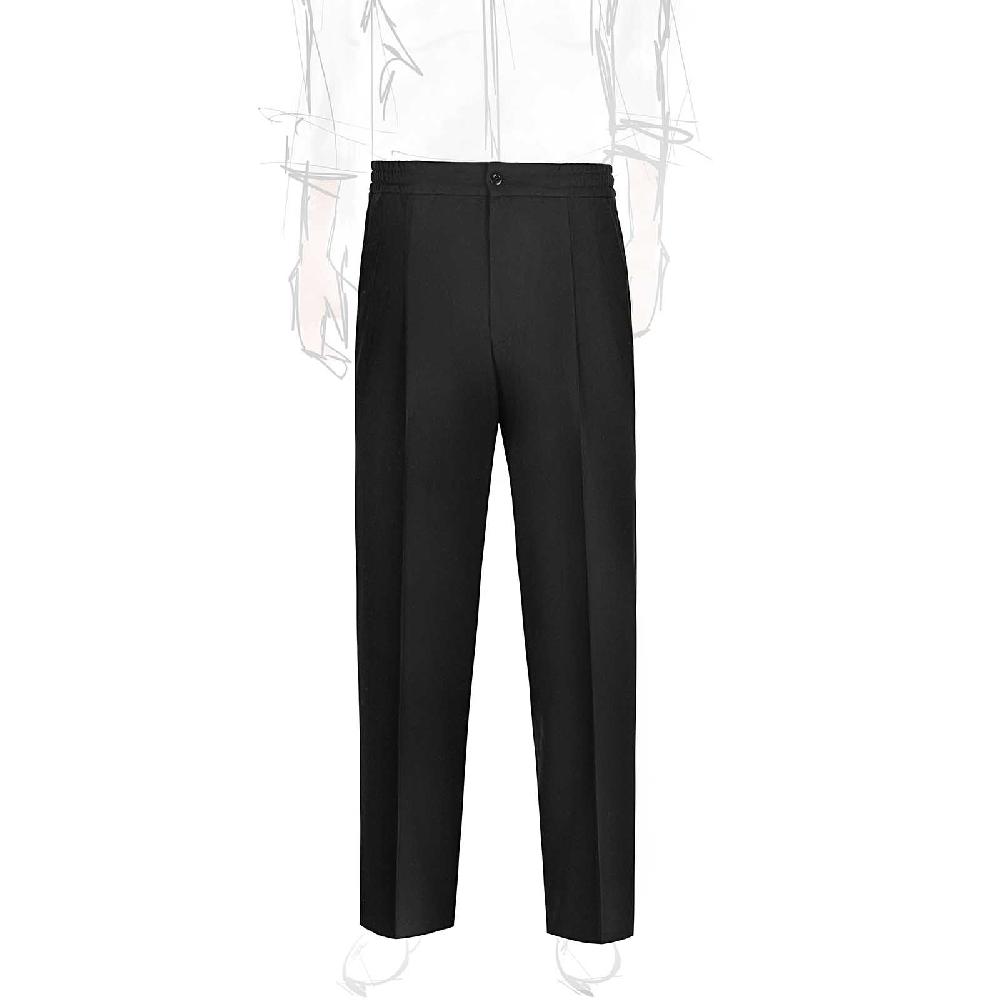 Rubinacci Pantalone leisure in flanella nero Sottocosto